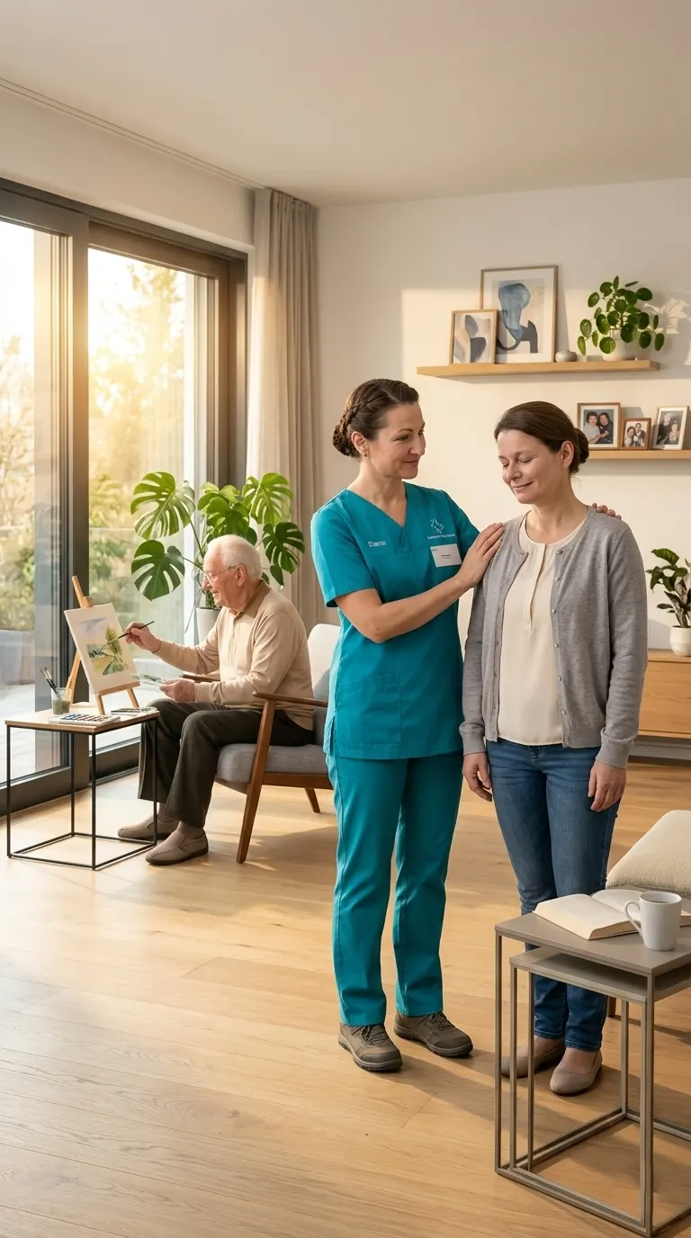 Entlastung für pflegende Angehörige durch professionelle 24-Stunden-Betreuung